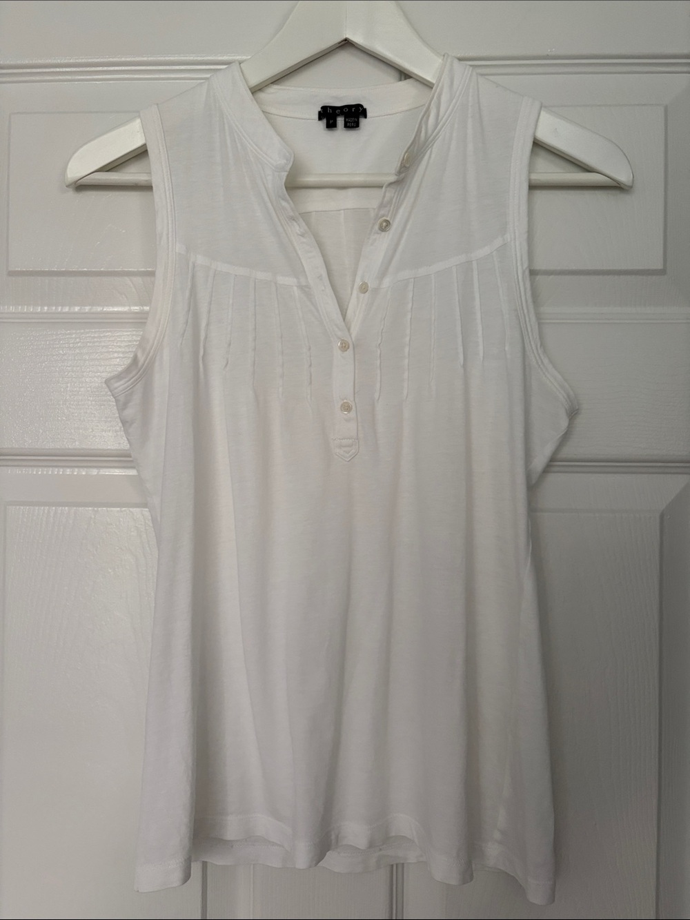 Theory White Sleeveless Tank Top Size S/P